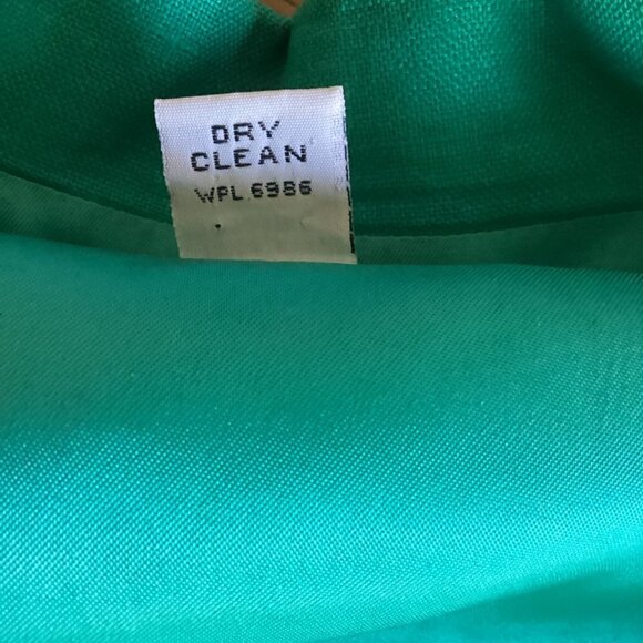 Talbots Petite Collection Sz 10 Linen Blazer Jacket Teal/Blue-Green 69N - Picture 7 of 7